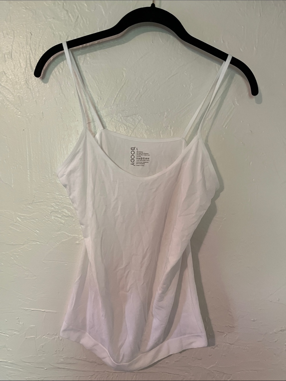 BOODY White Slim Spaghetti Strap Camisole